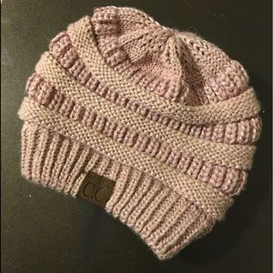 Rose Gold Sparkly Women’s beanie knitted hat